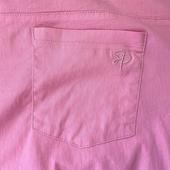 Stella Parker Women's Stylish Belted Short w/ Printed Waist Scarf Pink Size 12 - Picture 8 of 12